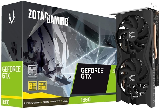 192Bit Mining Rig Grafik Kartı ZOTAC Oyun GeForce GTX 1660 6GB GDDR5 Grafik Kartı